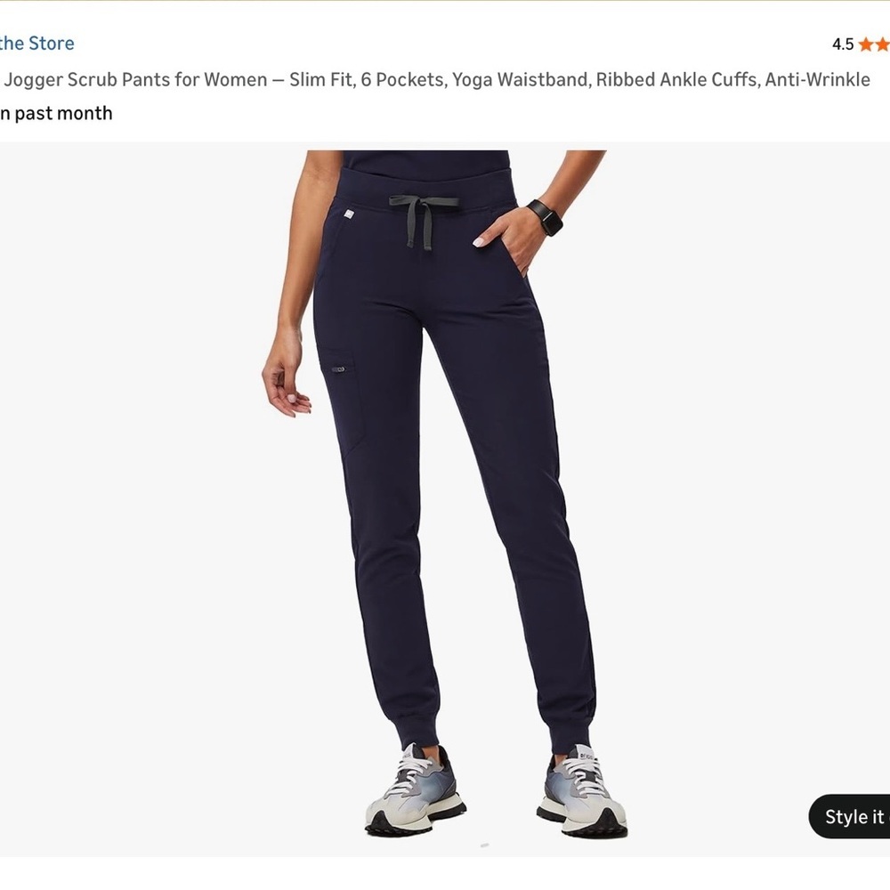 Figs Women's Navy Jogger Scrub Pants - Technical Collection